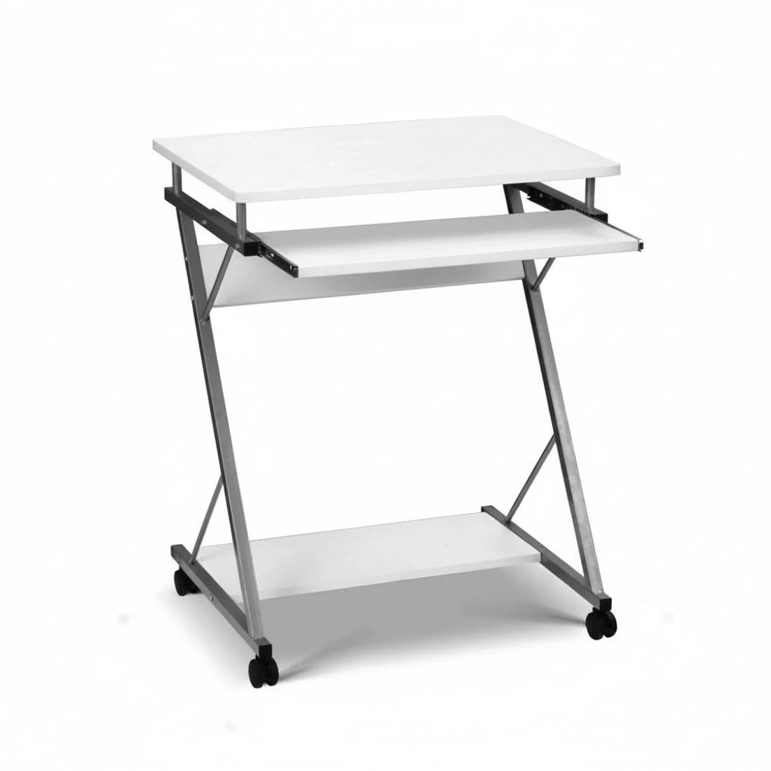 6 Artiss Computer Desk Keyboard Tray Shelf  60CM - White, 6 of 8