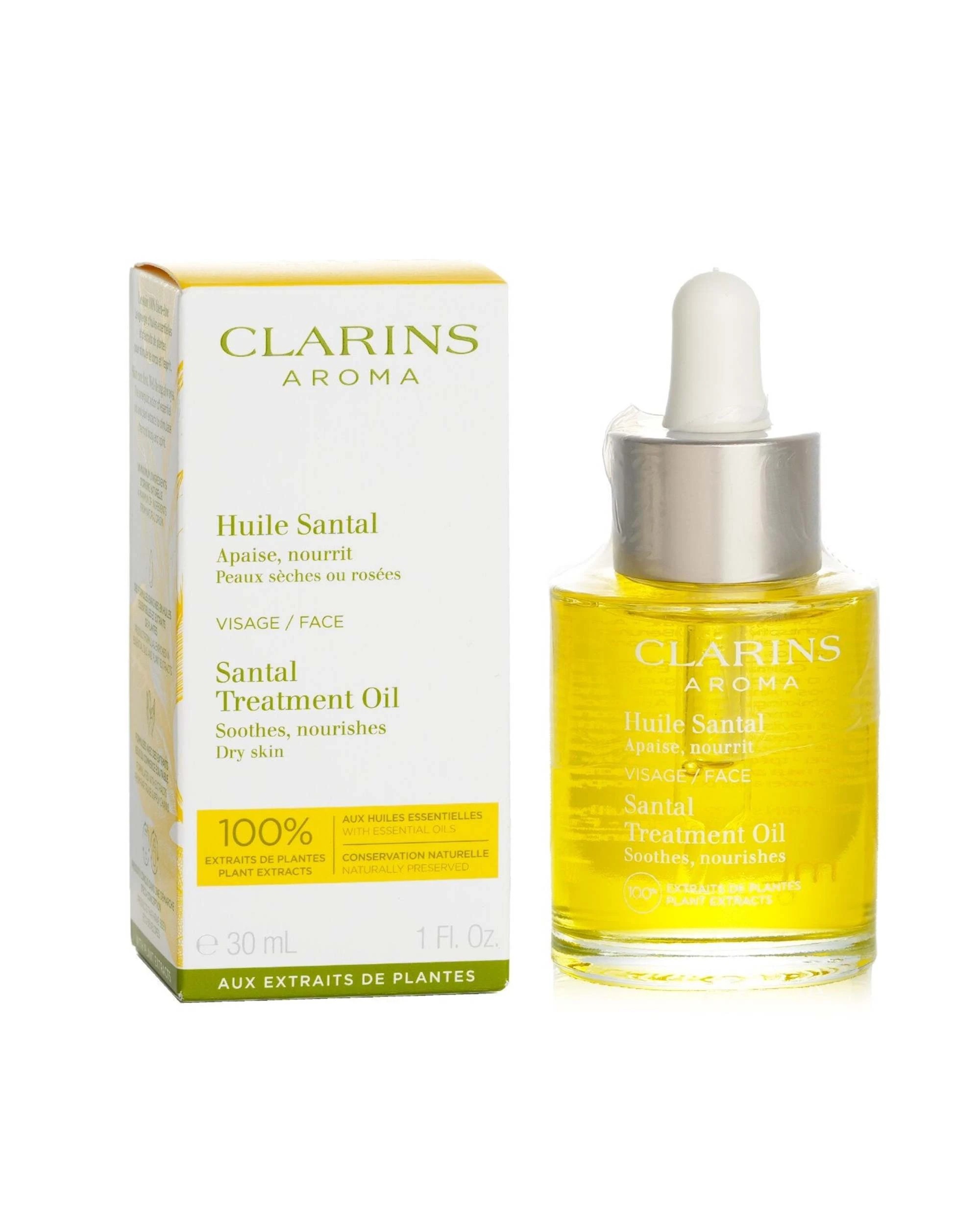 2 Clarins Face Treatment Oil - Santal (For Dry Skin)  30ml/1oz, 2 of 3