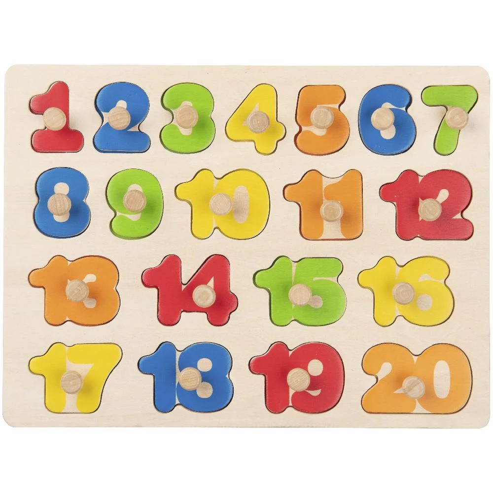 2 Kadink Wooden Number 1-20 Peg Puzzle, 2 of 3