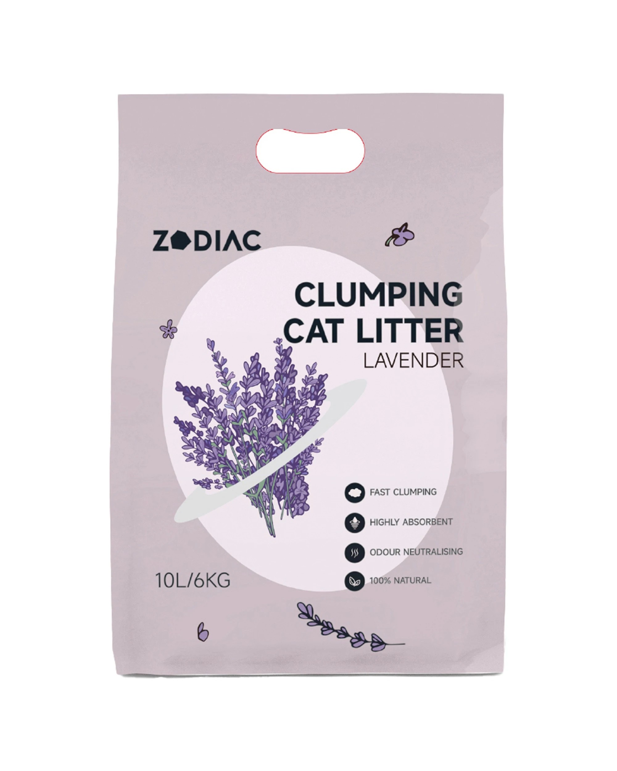 1 Zodiac 6kg Clumping Bentonite Clay Cat Litter Lavender Scented Hypoallergenic Multi-cat Use
 - Natural, 1 of 2