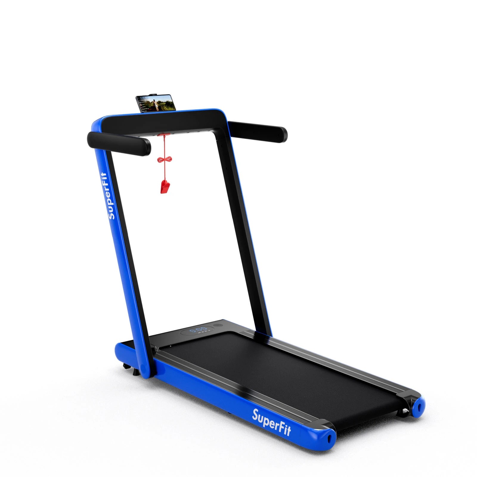 1 Costway 2 in 1 Electric Treadmill Folding Incline Running Machine w/Remote Control & LED Display - Blue, 1 of 1