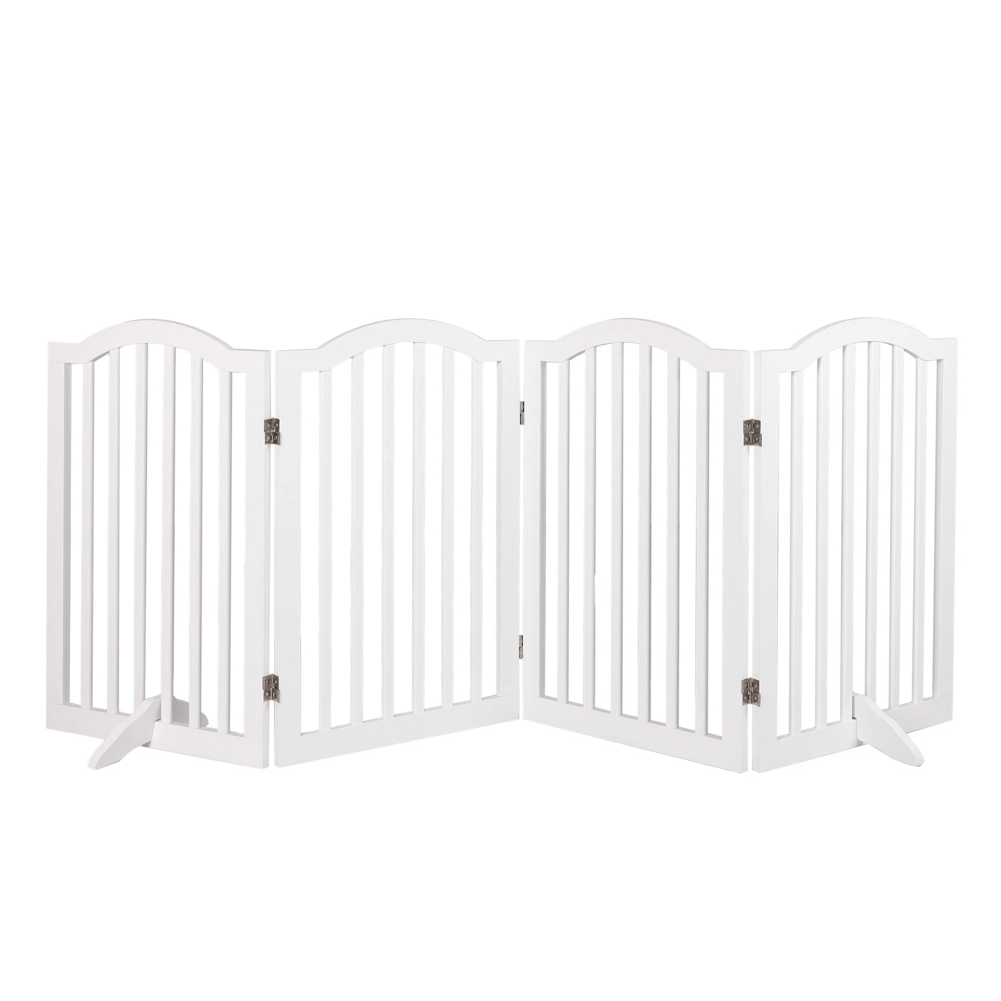 2 Pawz 4 Panel Foldable Pet Gate In Colour - White, 2 of 7