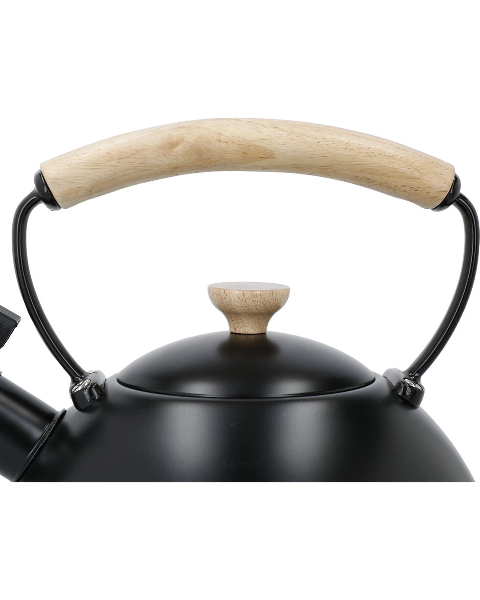 5 La Cafetiere Stovetop Whistling Tea Kettle 1.6L Beechwood Handle - Black, 5 of 9
