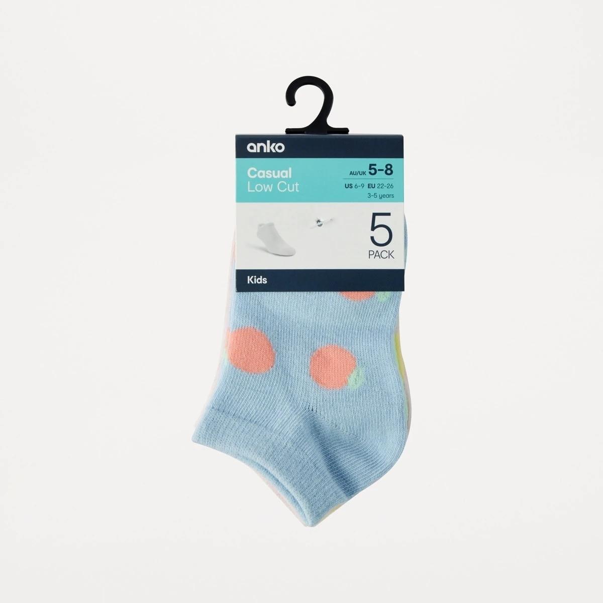 3 5 Pack Low Cut Socks FRUITS, 3 of 3
