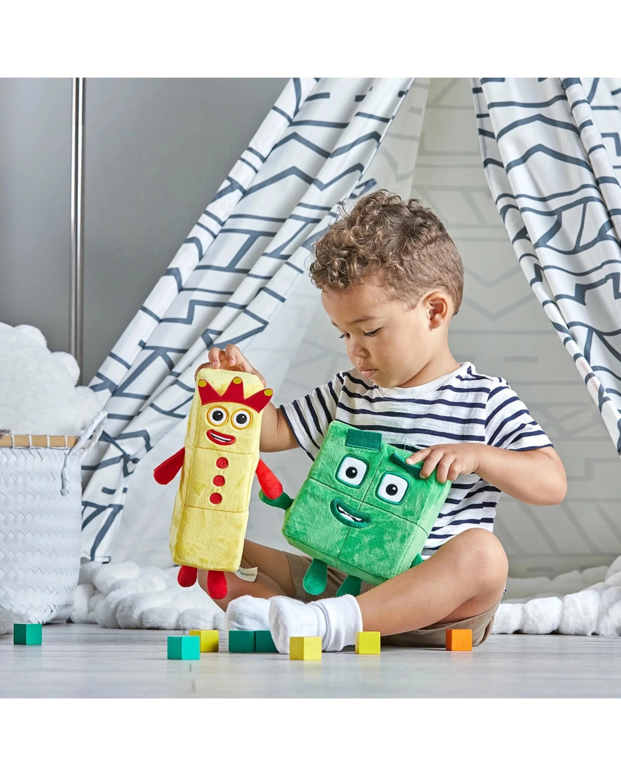 3 Numberblocks Three and Four Playful Pals Plush, 3 of 3