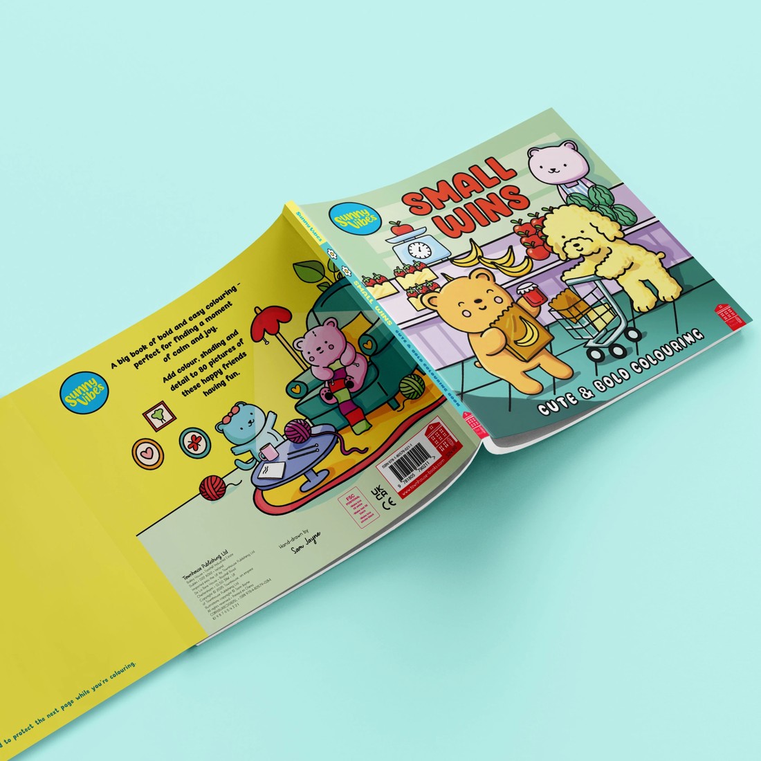 4 Sunny Vibes Small Wins Cute & Bold Colouring by Sam Jayne - Book, 4 of 4