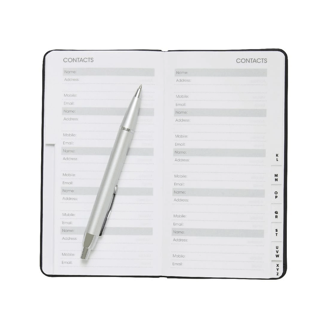 3 J.Burrows Slim Address Book Black, 3 of 3