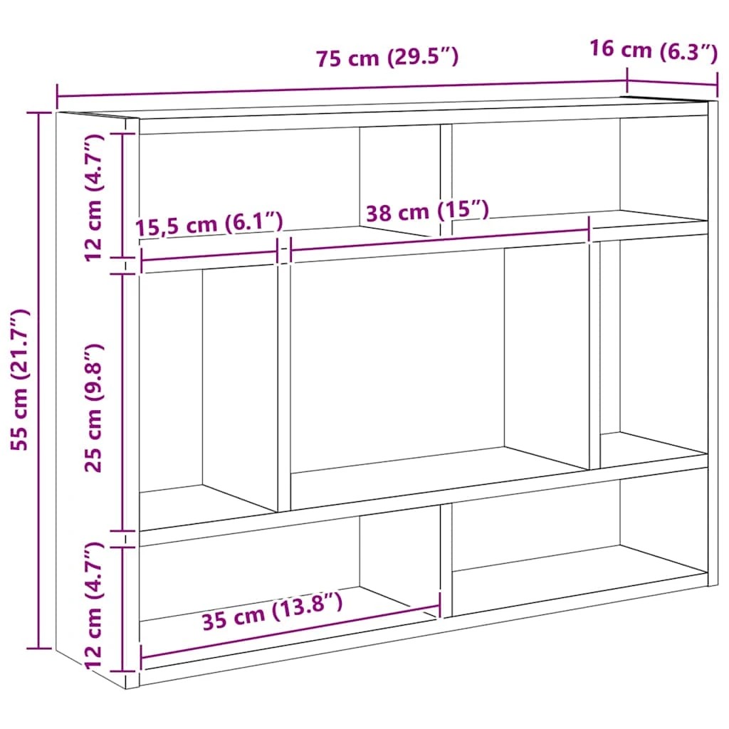 6 vidaXL Wall shelf Wall-Mountable - Black, 6 of 6