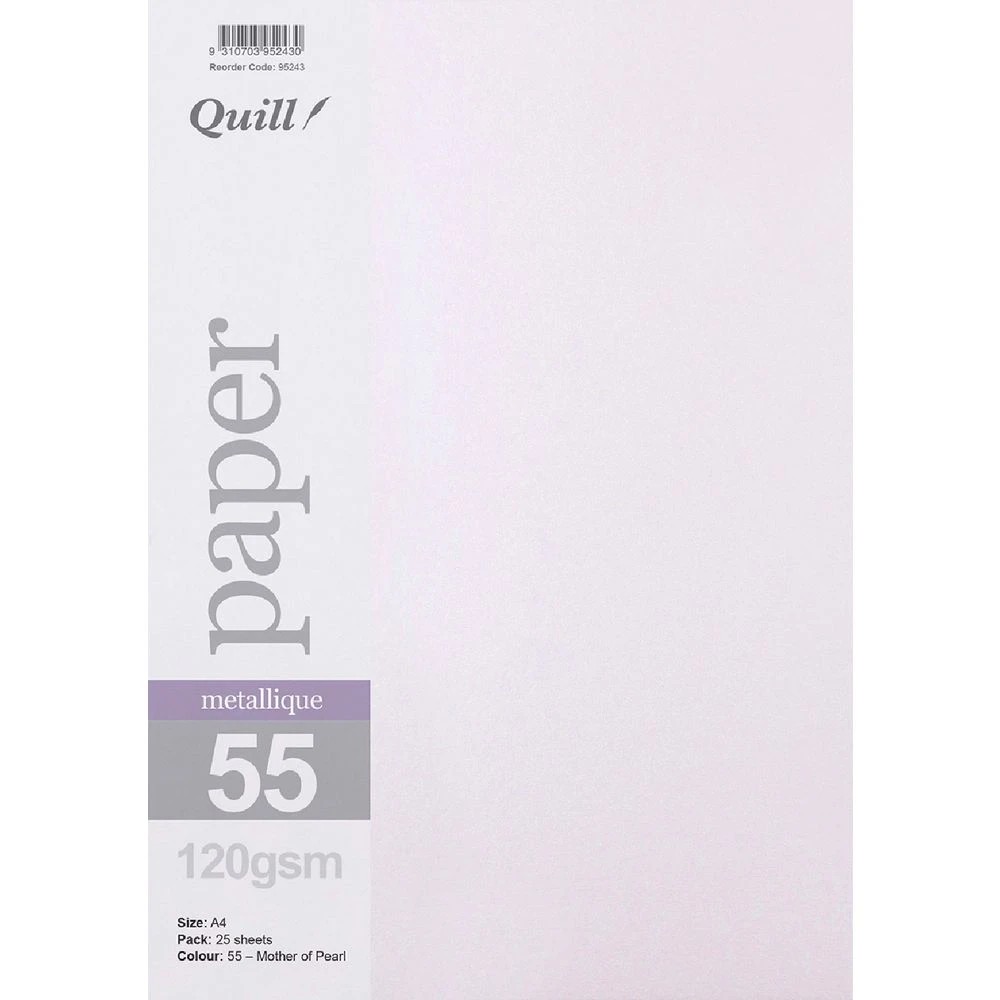 1 Quill A4 Paper Metallique Pearl 25 Pack, 1 of 1