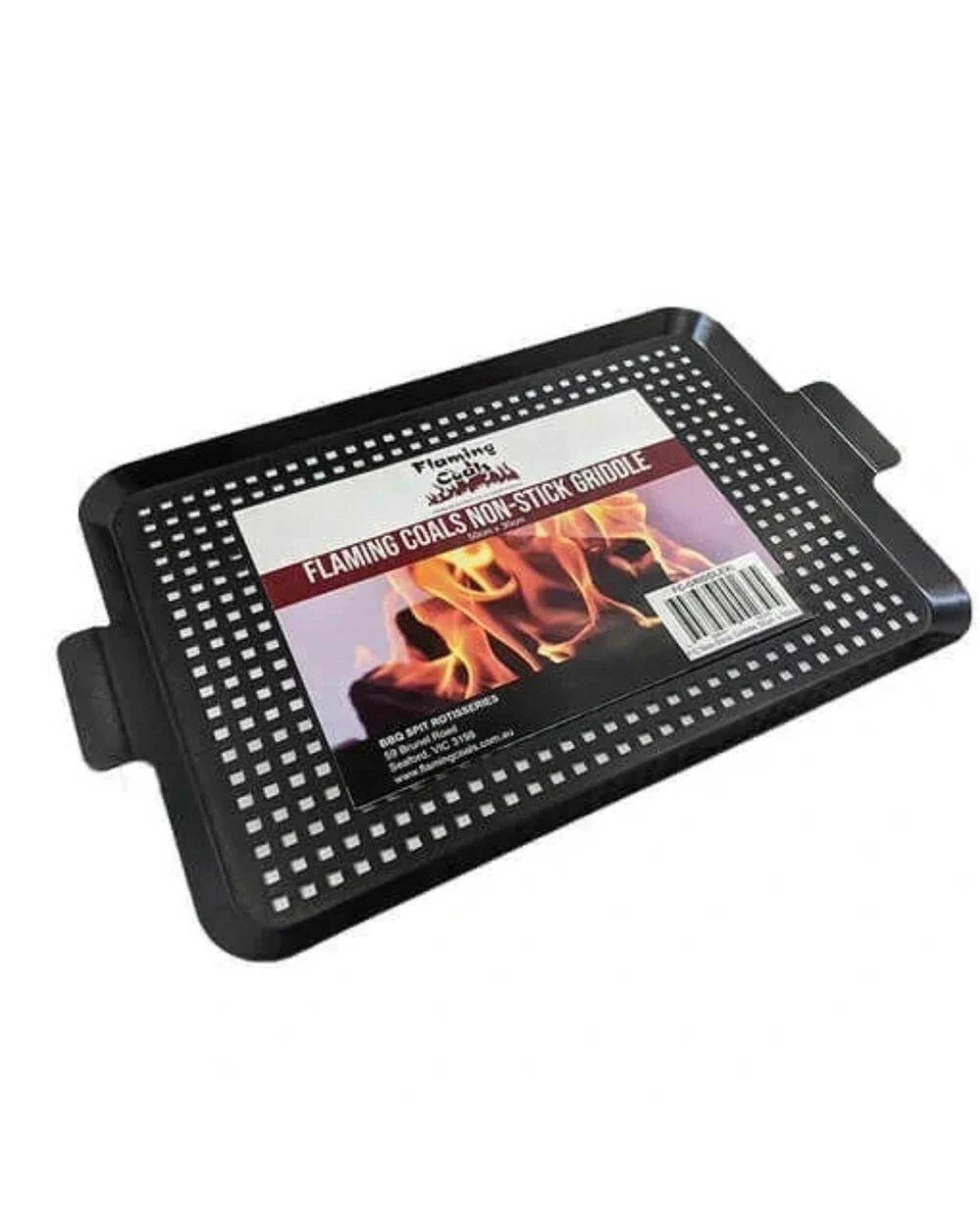 2 Flaming Coals Non Stick BBQ Griddle XL 50cm x 30cm, 2 of 4