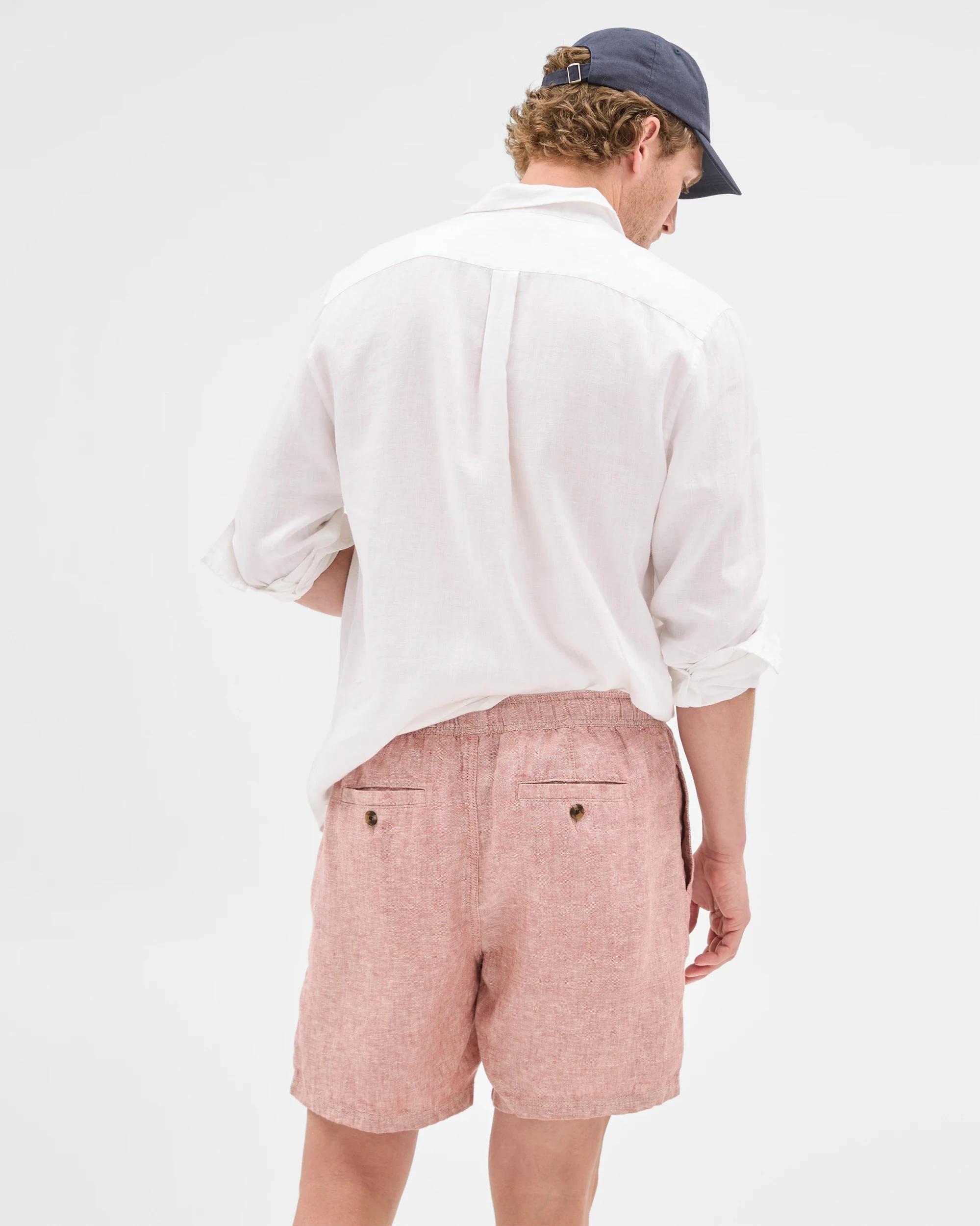 5 Target European Linen Shorts BRICK, 5 of 6