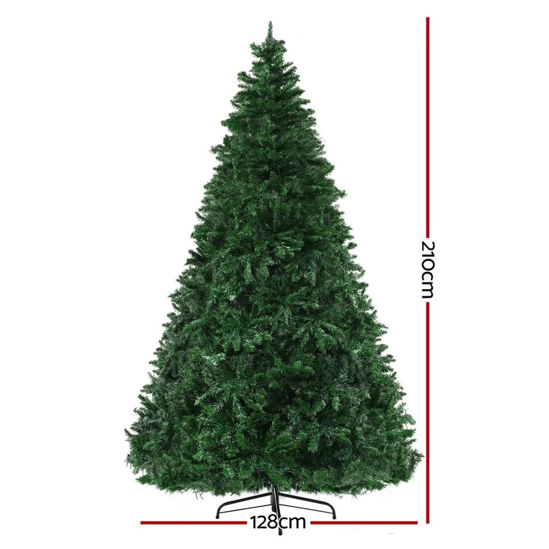 2 Jingle Jollys Christmas Tree 2.1m Xmas Tree Decoration 9 Light Modes Dual Colour Lush Foliage Sturdy Stand
 - green, 2 of 4