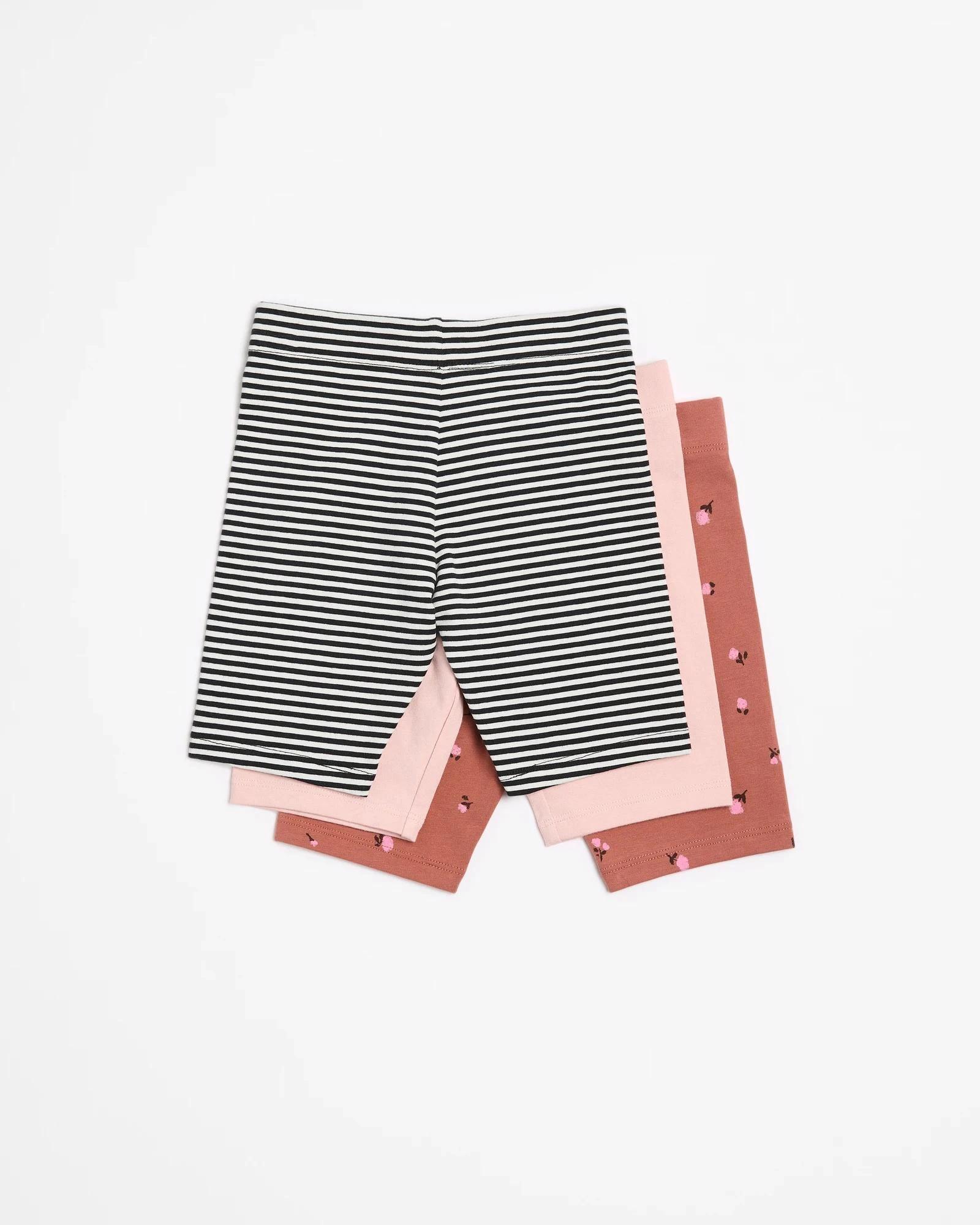 5 Target Kids Australian Cotton 3 Pack Print Bike Shorts FLORAL STRIPE, 5 of 5