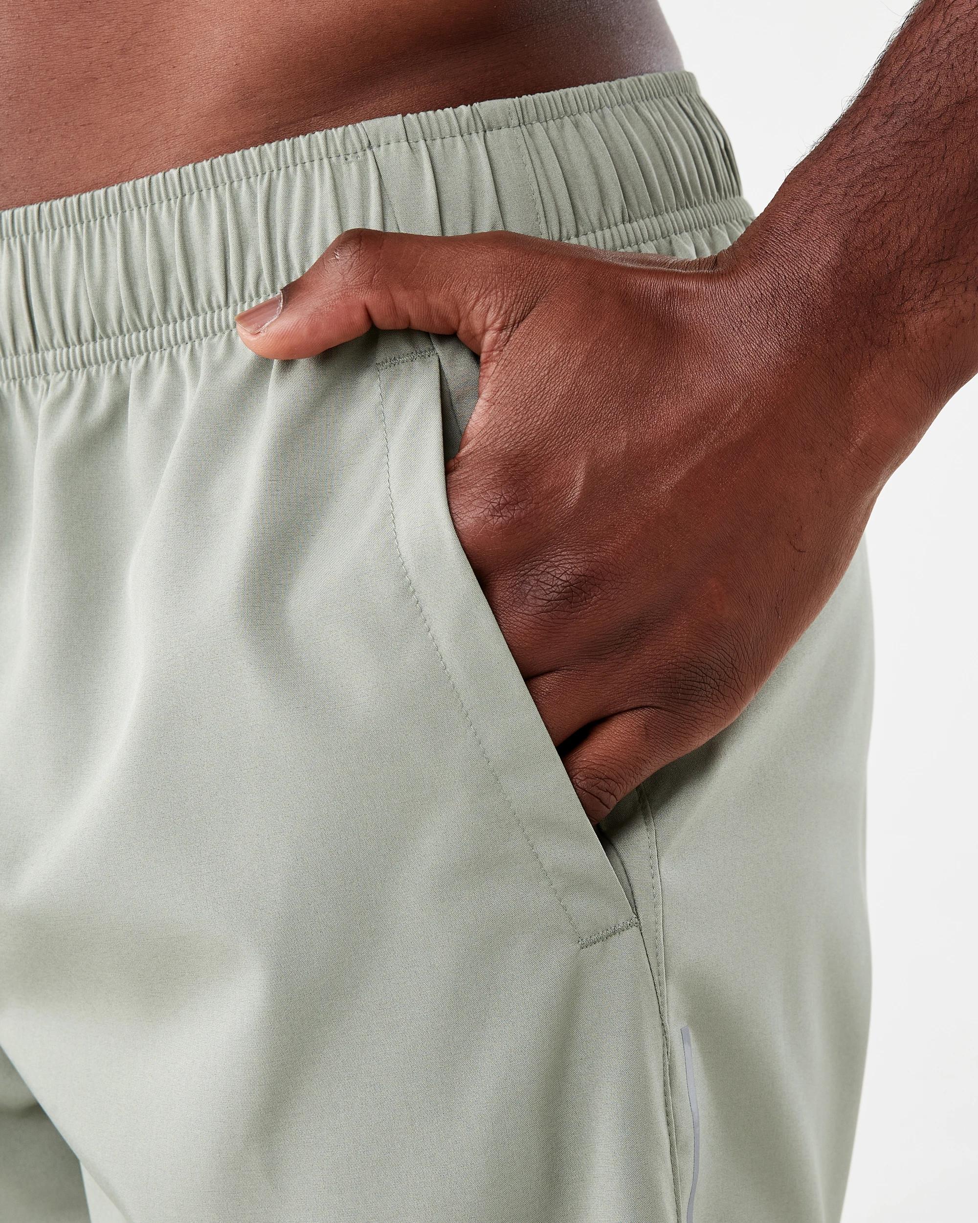 5 Active Mens Woven Stretch Shorts Rhino Grn, 5 of 8