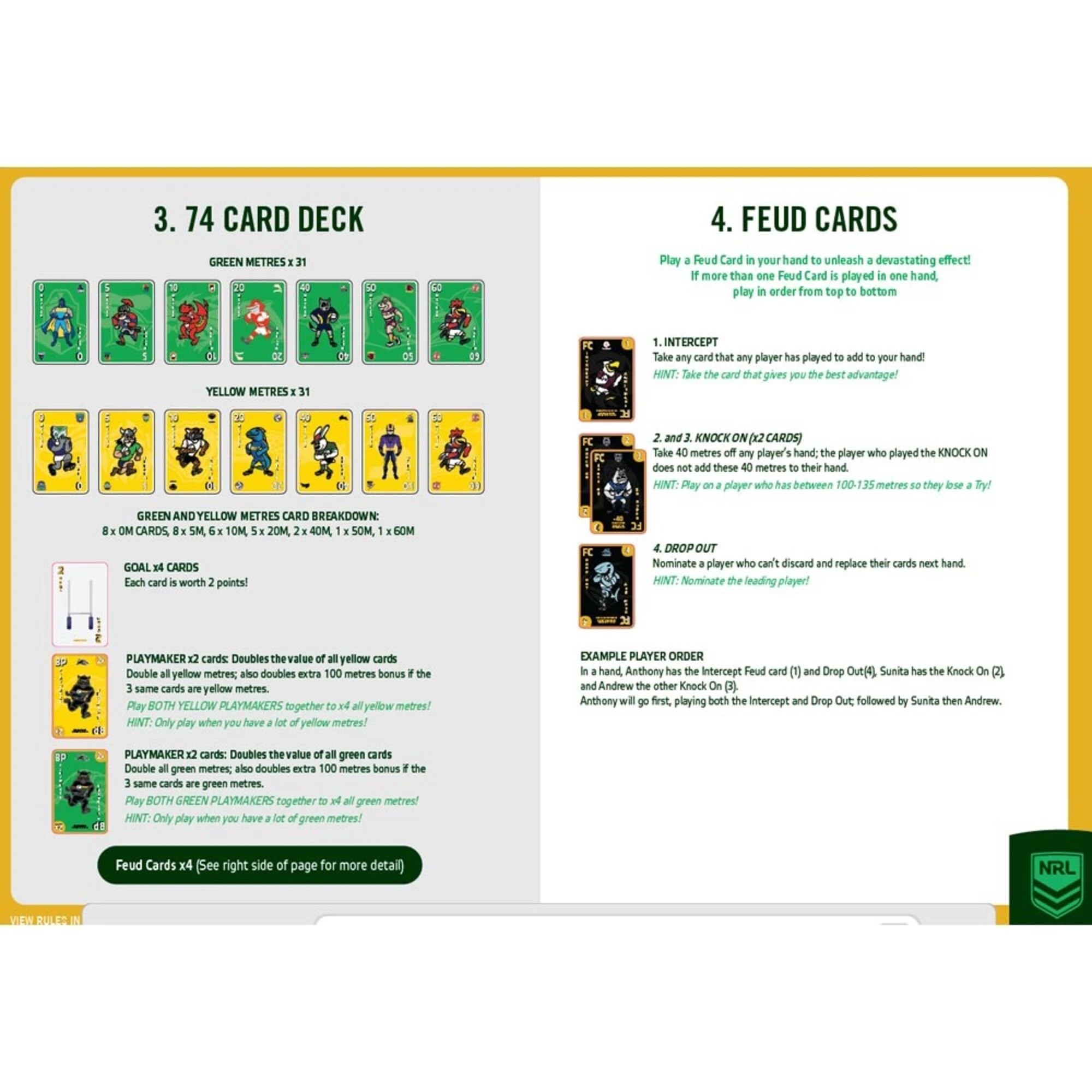 3 NRL Footy Feud Rookie Card Game, 3 of 4