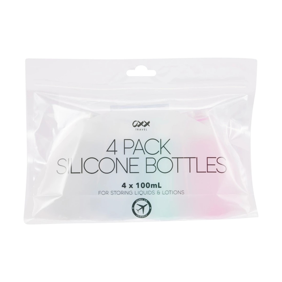 1 4 Pack Travel Solutions Silicone Bottles, 1 of 9