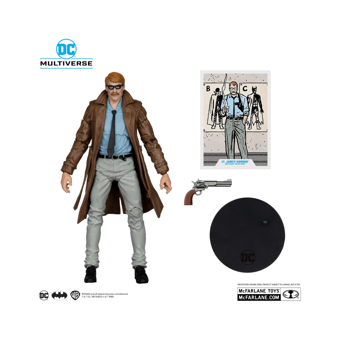 2 McFarlane Toys DC Multiverse Gold Label Batman Year One Part Four Lieutenant James Gordon 7 inch Figure, 2 of 9