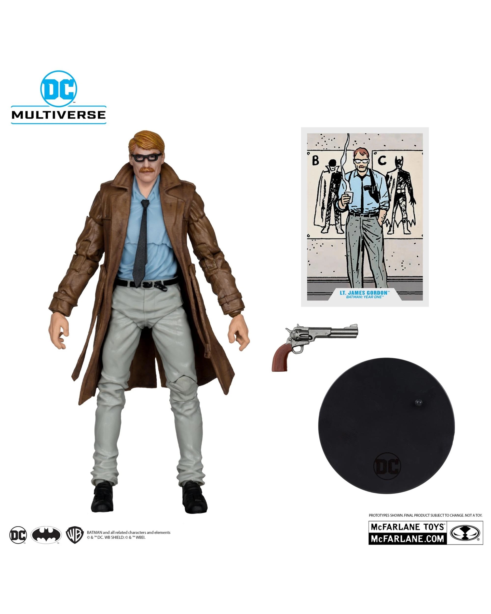 2 DC Multiverse Gold Label Batman Year One Part Four Lieutenant James Gordon 7 inch Figure, 2 of 9