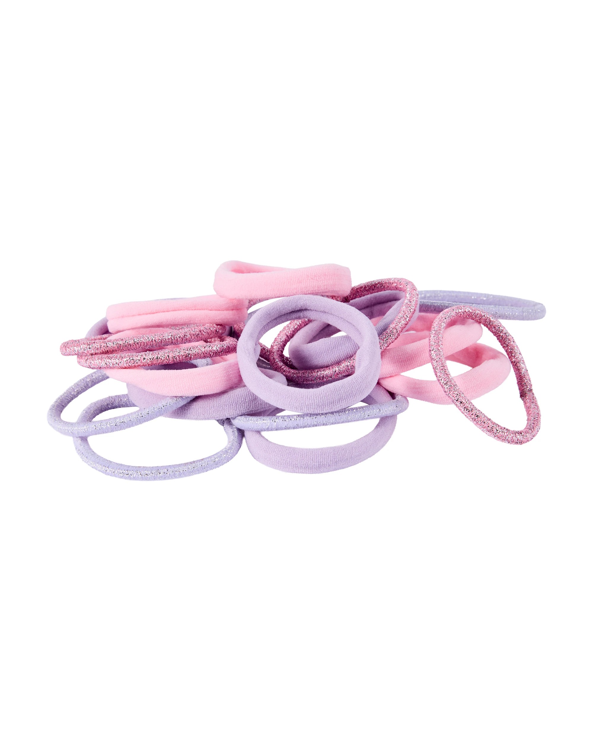 2 OXX Haircare 20 Piece Hair Elastics - Pink and Lilac, 2 of 4