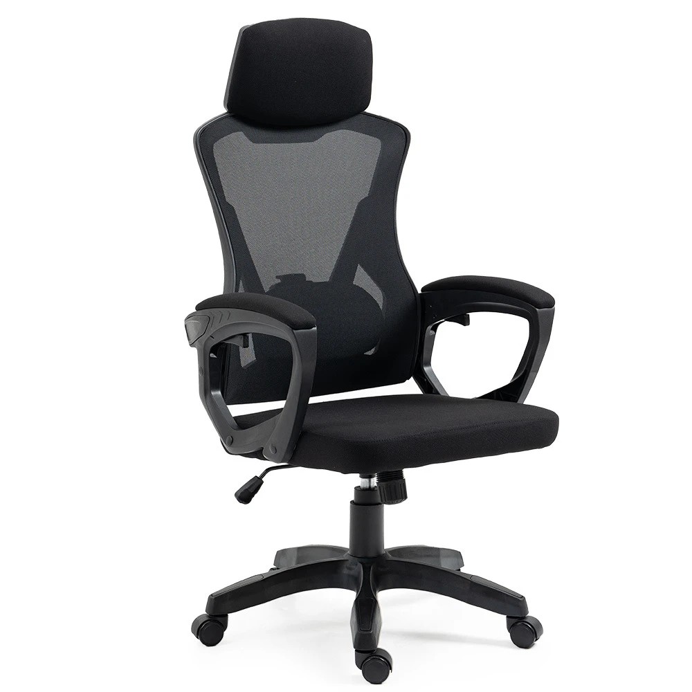 1 Fortia Height Adjustable Ergonomic Office Desk Chair - Black, 1 of 1