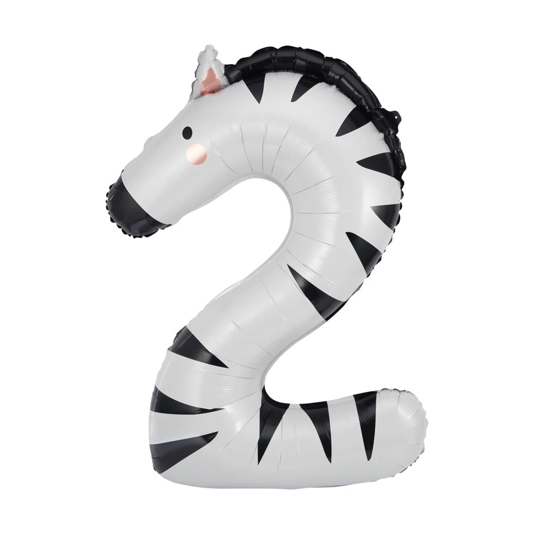 1 Zebra Number 2 Foil Balloon, 1 of 4