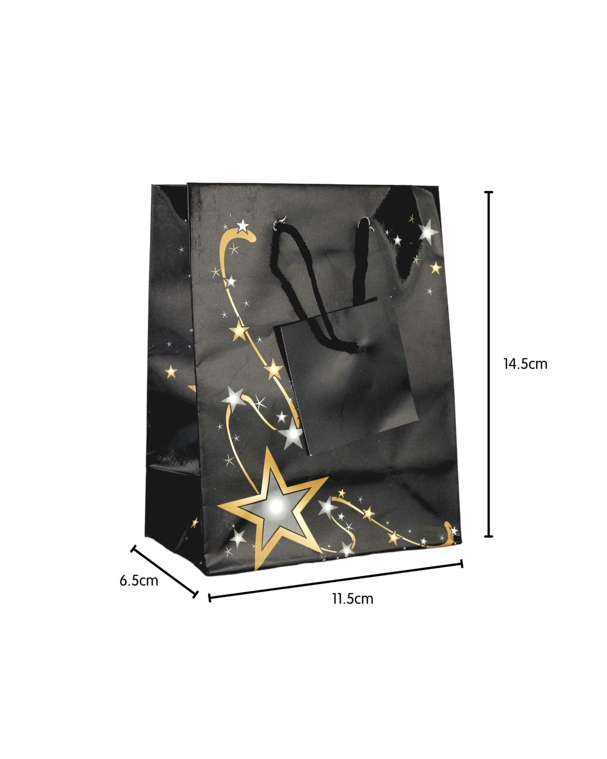 2 Fun Express Star Mini Paper Gift Bags Pack of 12 - Gold, 2 of 2