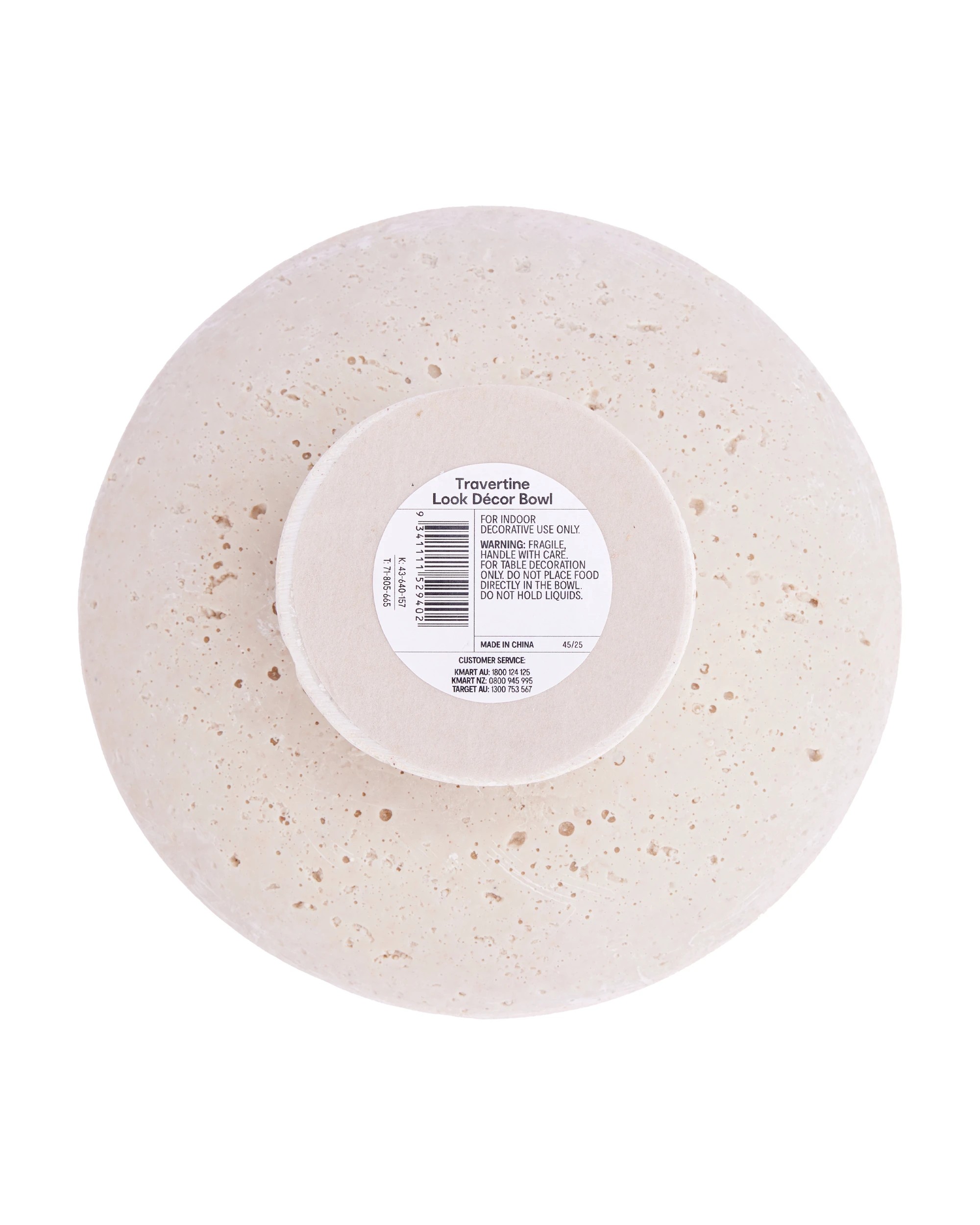 5 Travertine Look Decor Bowl, 5 of 5