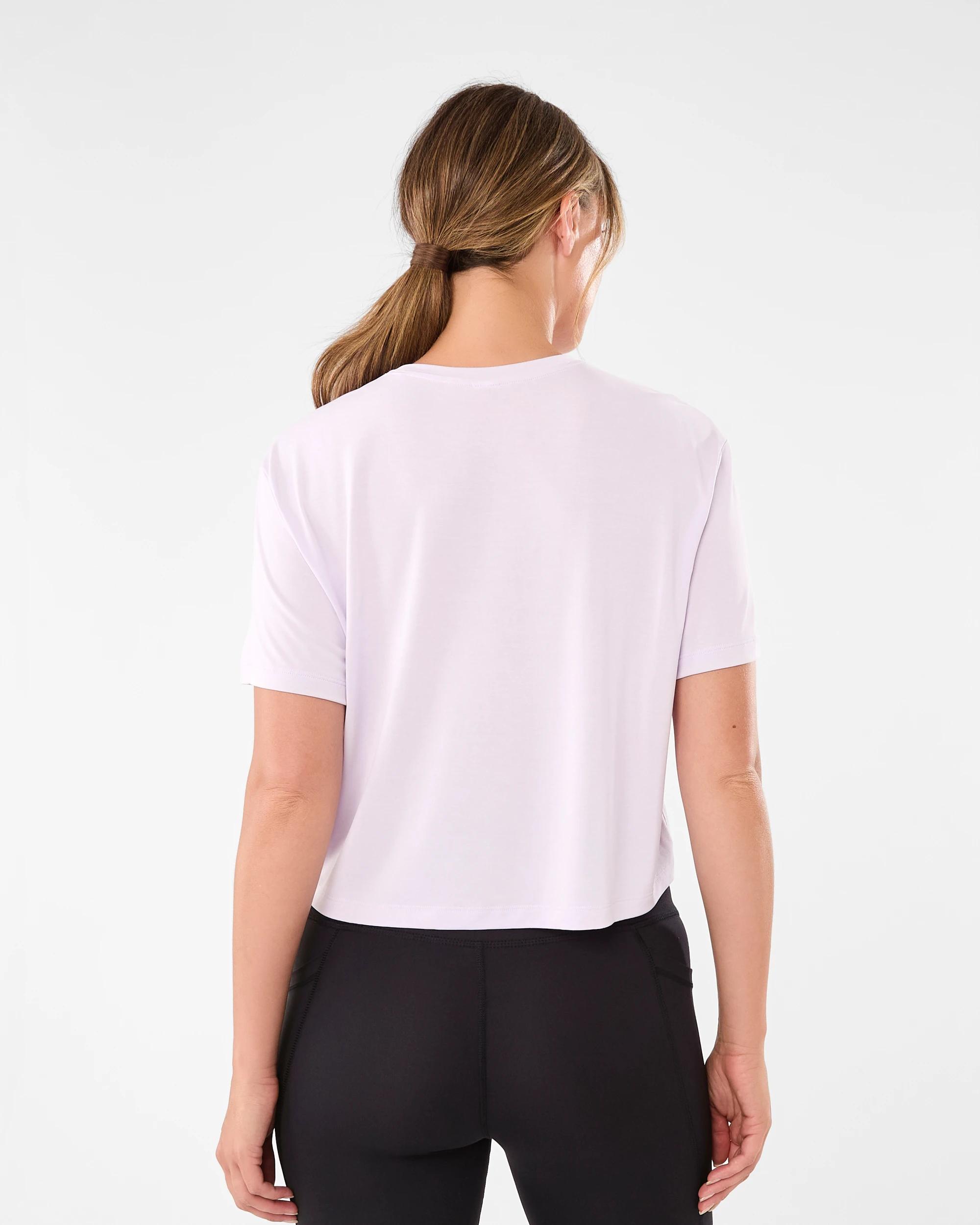 3 Active Womens Modal Blend Mid Length T-shirt Mist Lilac, 3 of 6