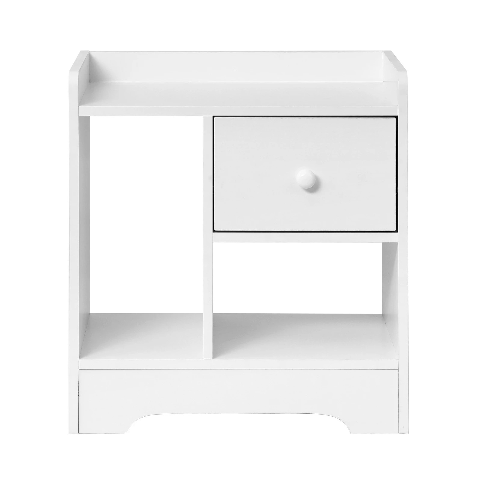 6 Oikiture Bedside Tables Set of 2 Side Table Nightstand Storage Shelf - White, 6 of 10