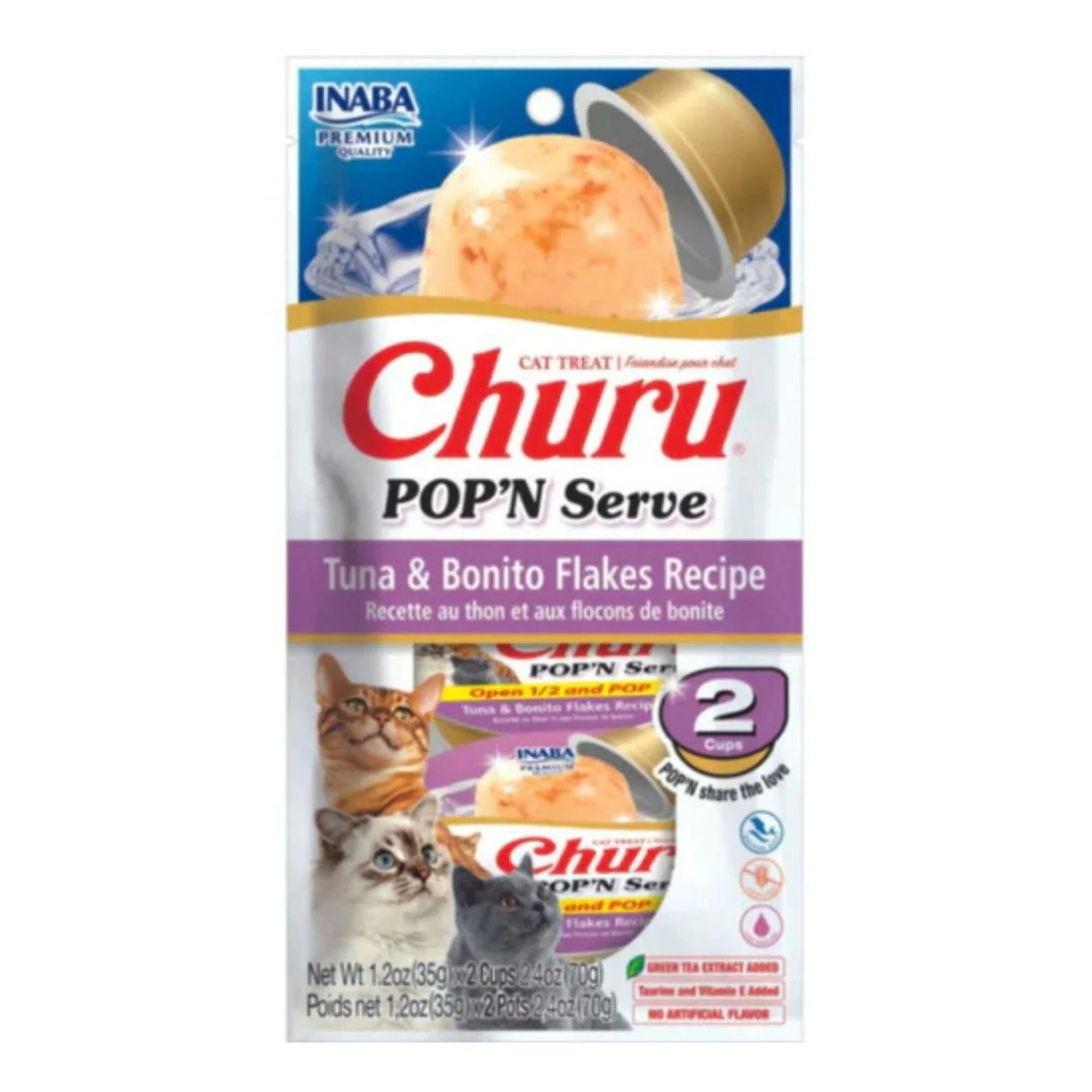 1 Inaba Cat Churu Pop N Serve Tuna Bonito 70g 4pk, 1 of 3