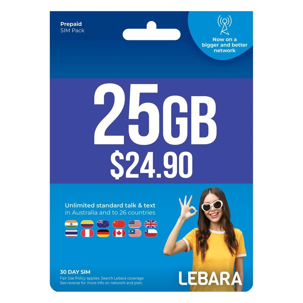 1 Lebara $24.90 Prepaid Eco SIM, 1 of 2
