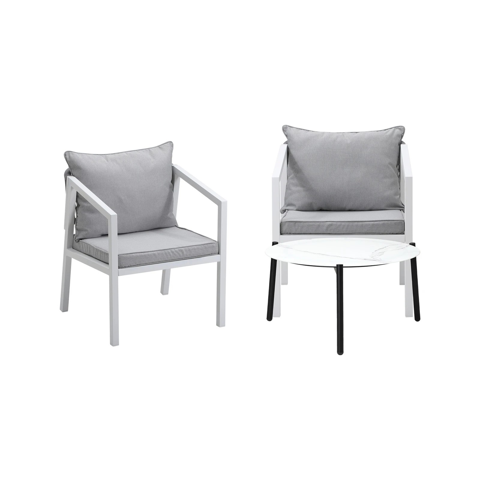 9 Livsip Outdoor Patio Setting Furniture Lounge Set White 70cm Coffee Table - Multi, 9 of 9
