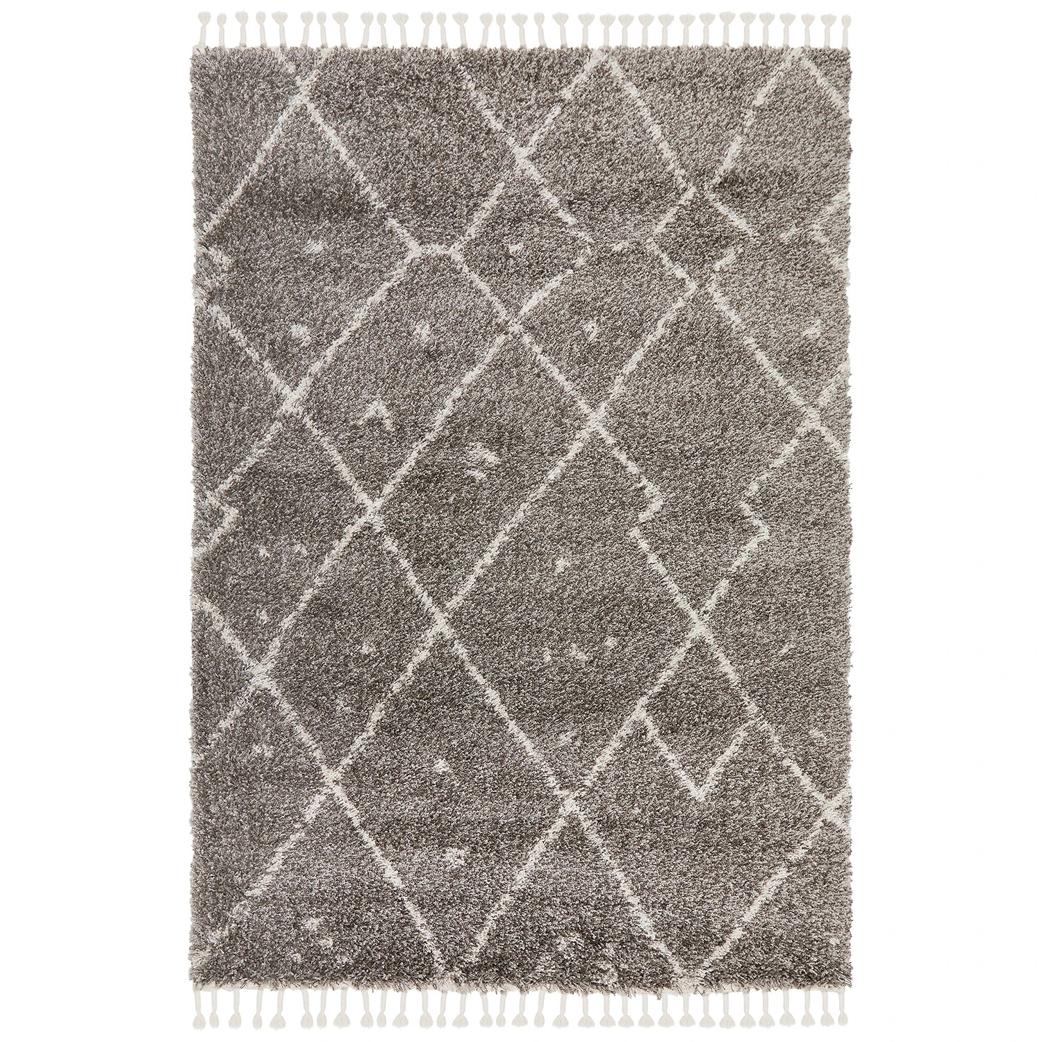 2 Common Ground Rugs Amber 44 330x240cm - Extra Large Power Loomed Shag Rug - Silver, 2 of 7