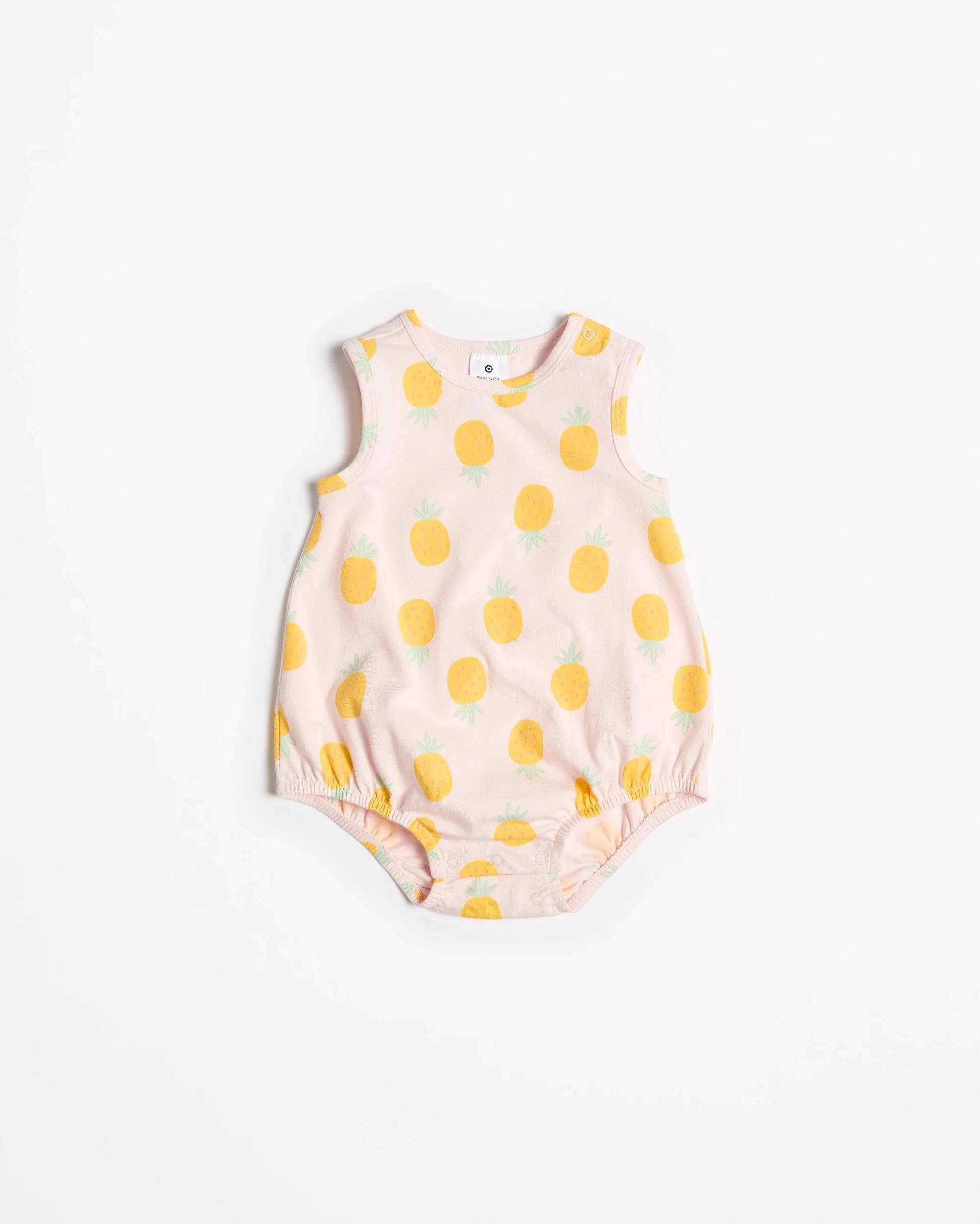 1 Target Organic Cotton Baby Bodysuit PINEAPPLE, 1 of 3