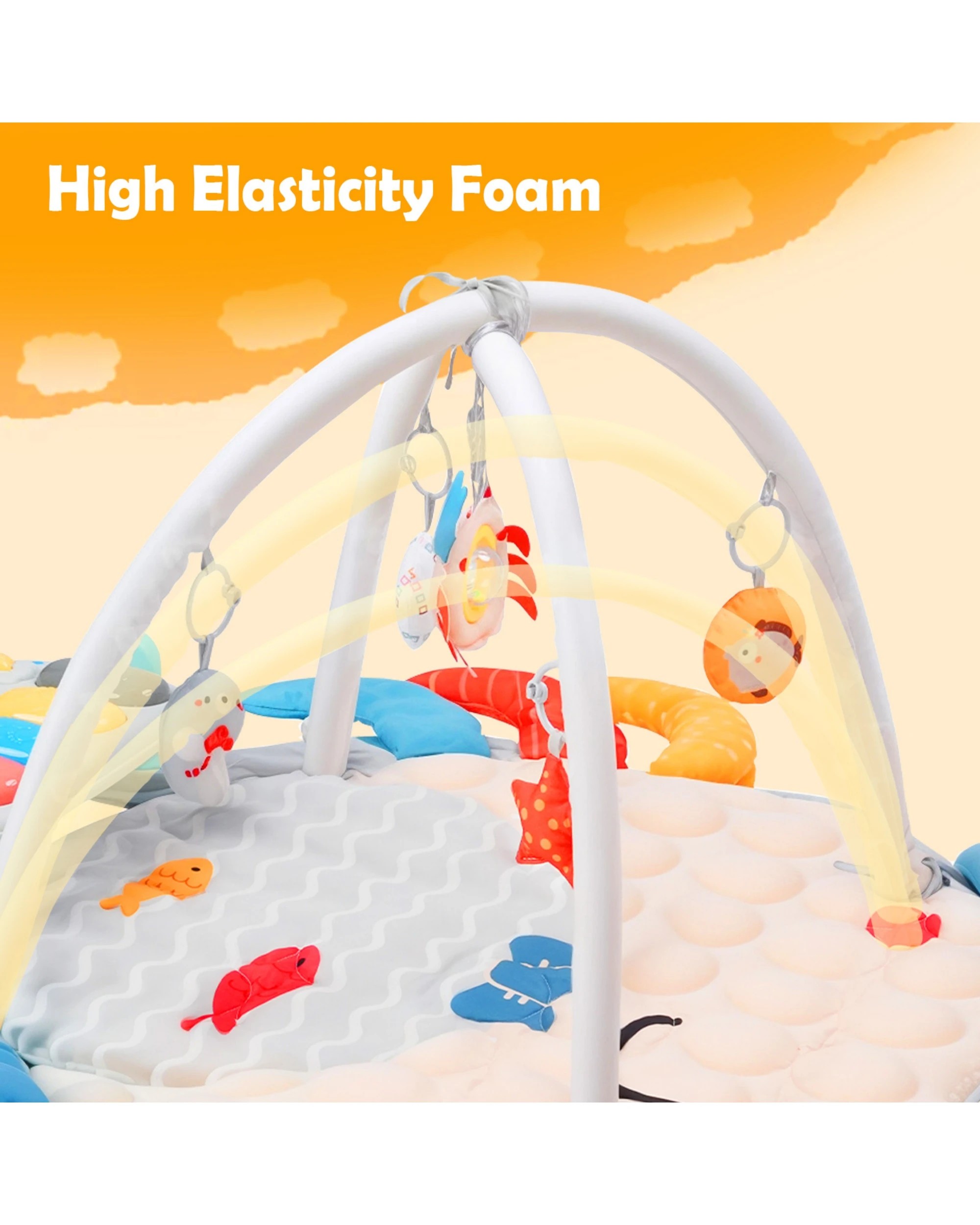 6 Advwin 4 in 1 Kids Activity Gym Mat, 6 of 10