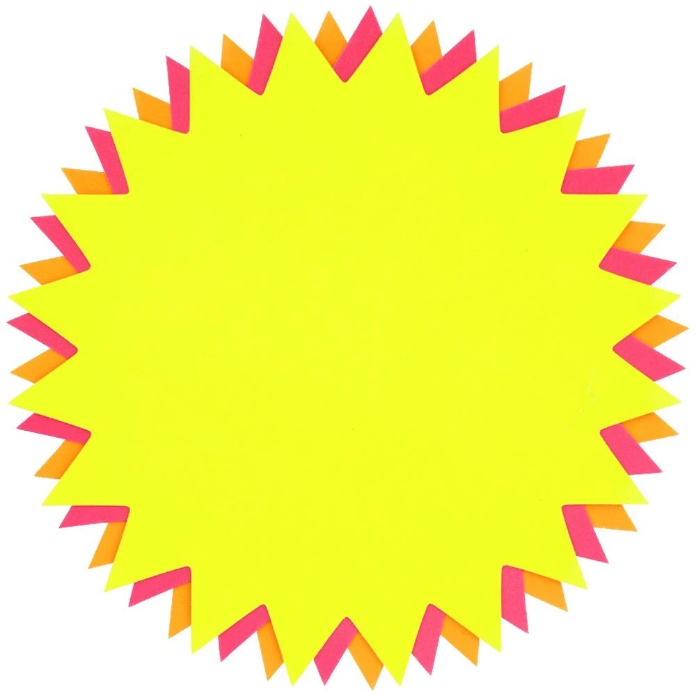2 Meto A6 Starburst Sign Cards Fluoro 12 Pack, 2 of 2