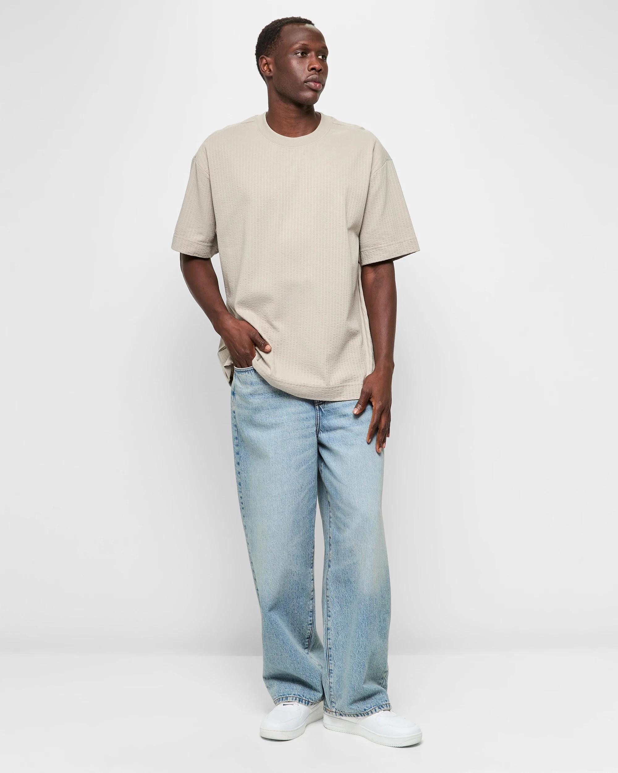 2 Australian Cotton Seersucker T-Shirt - Commons MOONBEAM, 2 of 5