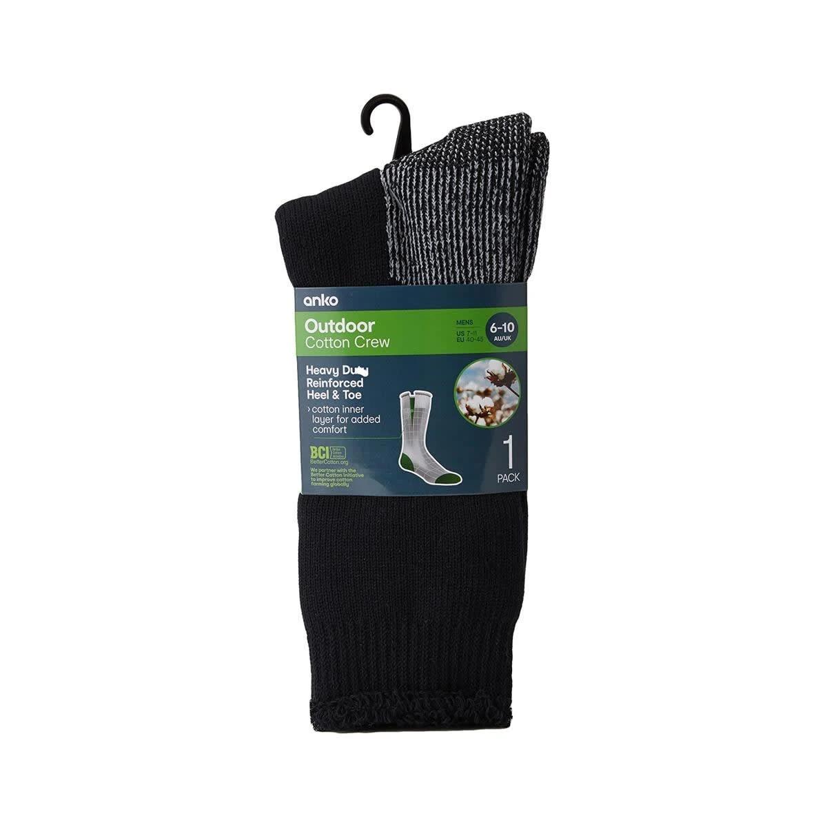 3 Heavy Duty Outdoor Socks Black, 3 of 3