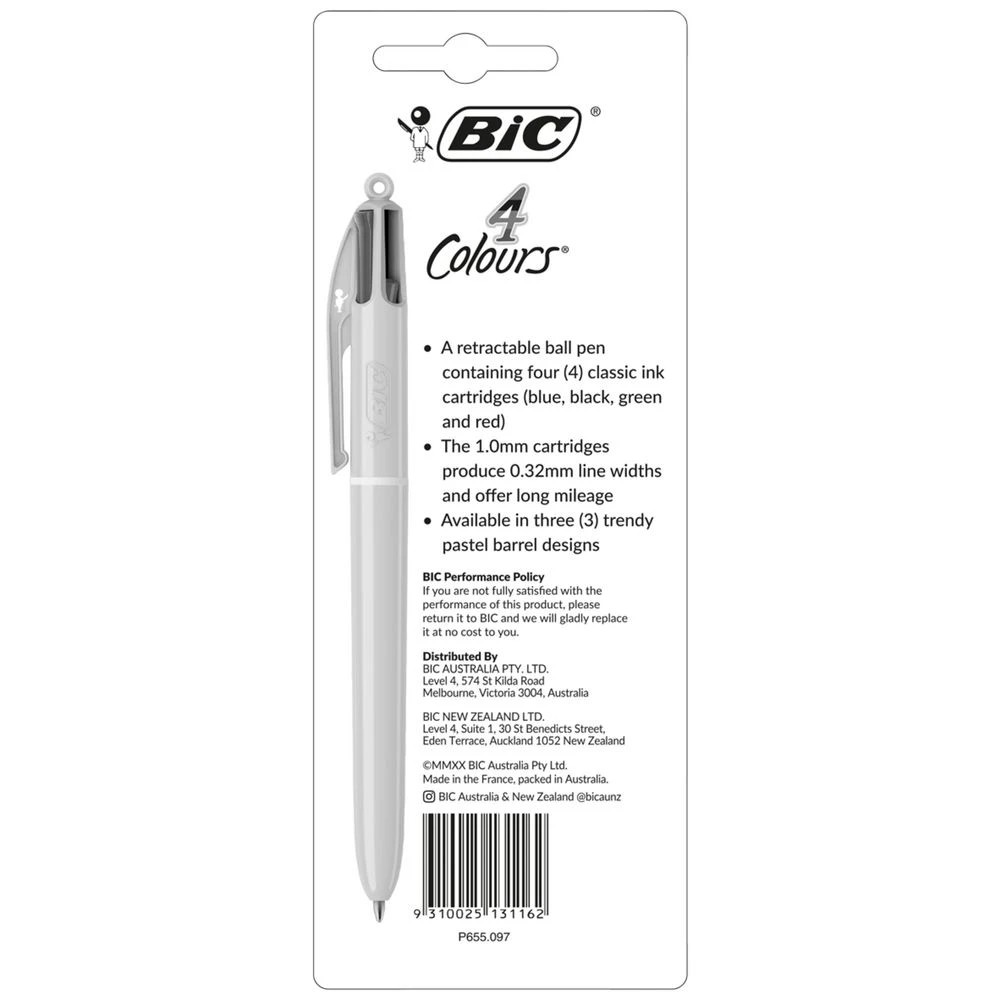 6 Bic 4-Colour Ballpoint Pen Boba 3 Pack, 6 of 6