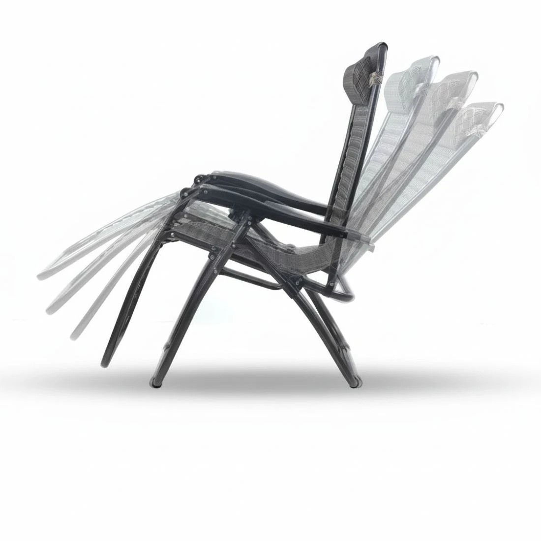 4 Gardeon 2PC Zero Gravity Chair Folding Outdoor Recliner Adjustable Sun Lounge Camping - Grey, 4 of 6