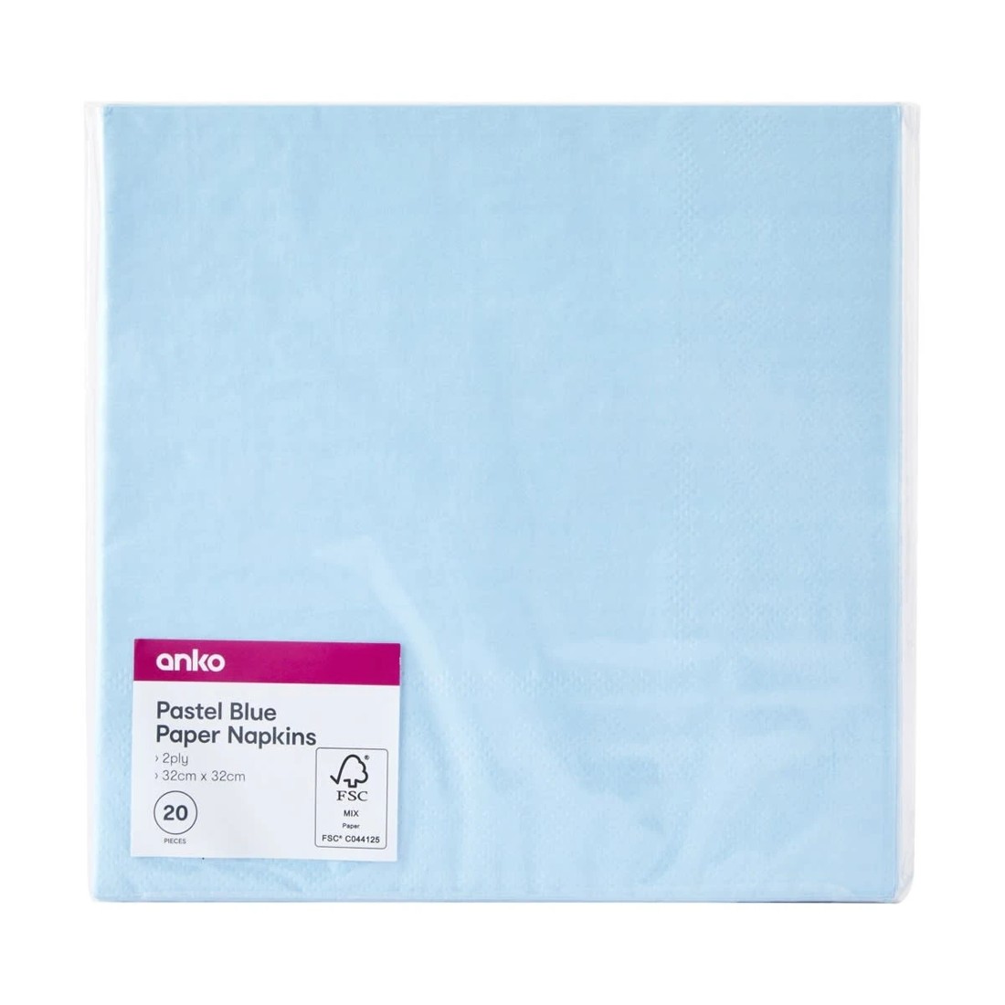 5 20 Piece Pastel Blue Paper Napkins, 5 of 5