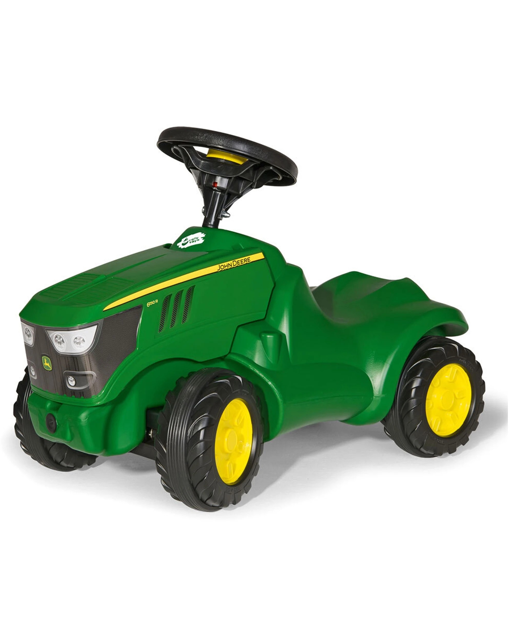 1 John Deere 61cm Mini Kids Ride On Tractor Play Vehicle Green With Horn - Green, 1 of 3