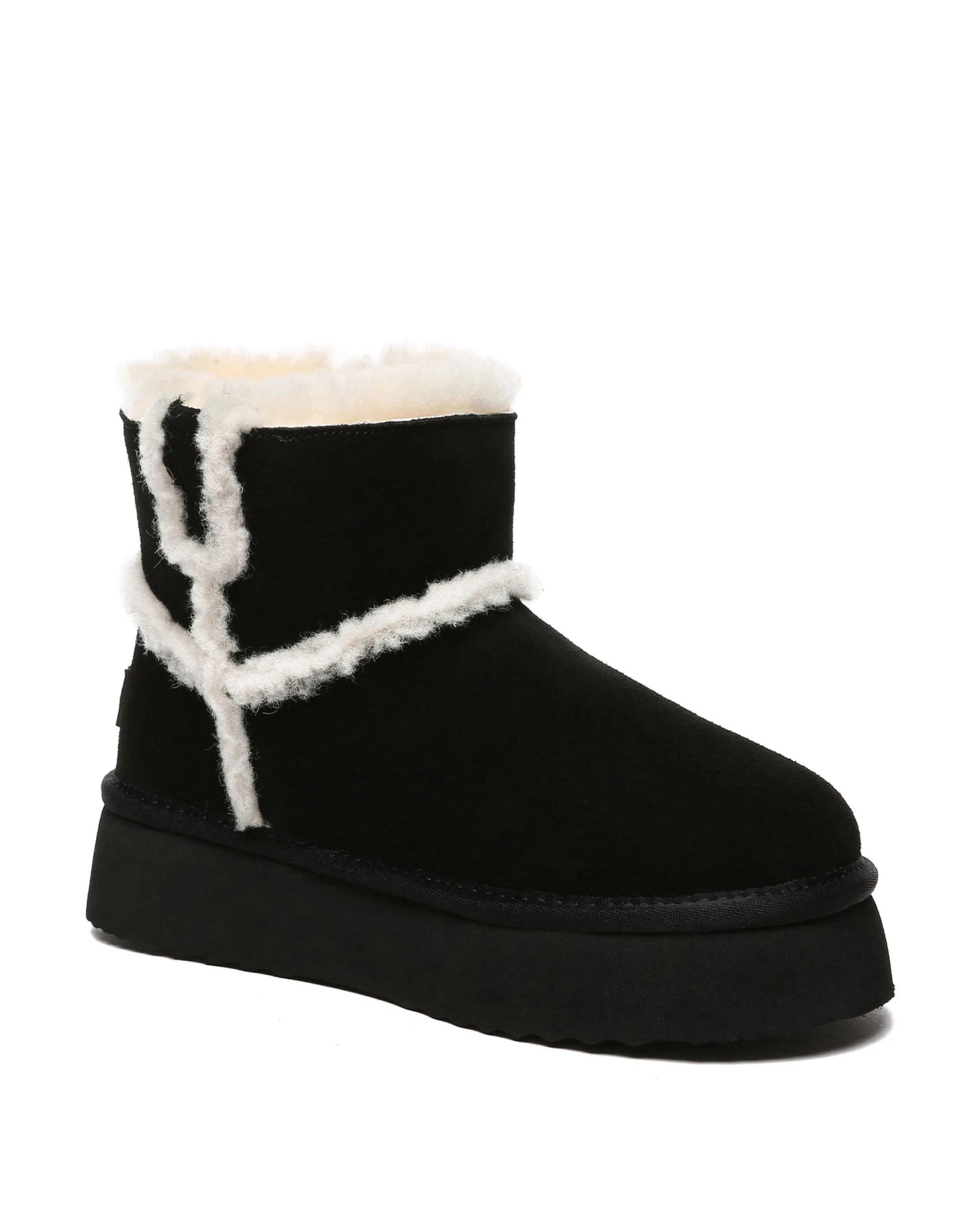 2 Everau Womens Schunck Platform BLACK, 2 of 5