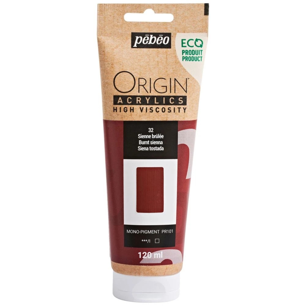 2 Pebeo Origin Acrylic Paint 120mL Burnt Sienna, 2 of 3