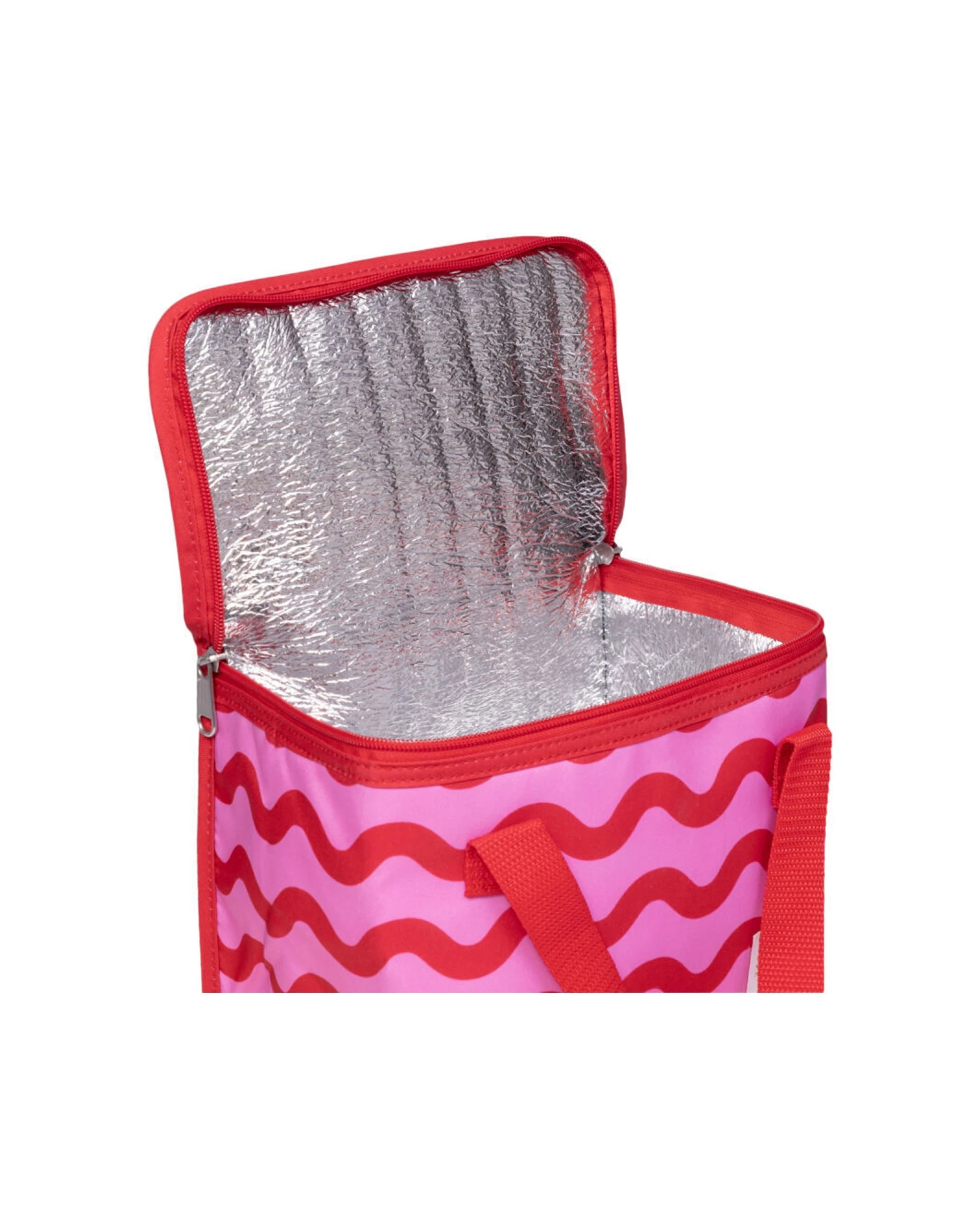 4 Splosh 2PK Summer Waves Insulated Soft Lunch Bag Food & Drink Storage 24x17cm - Pink, 4 of 6