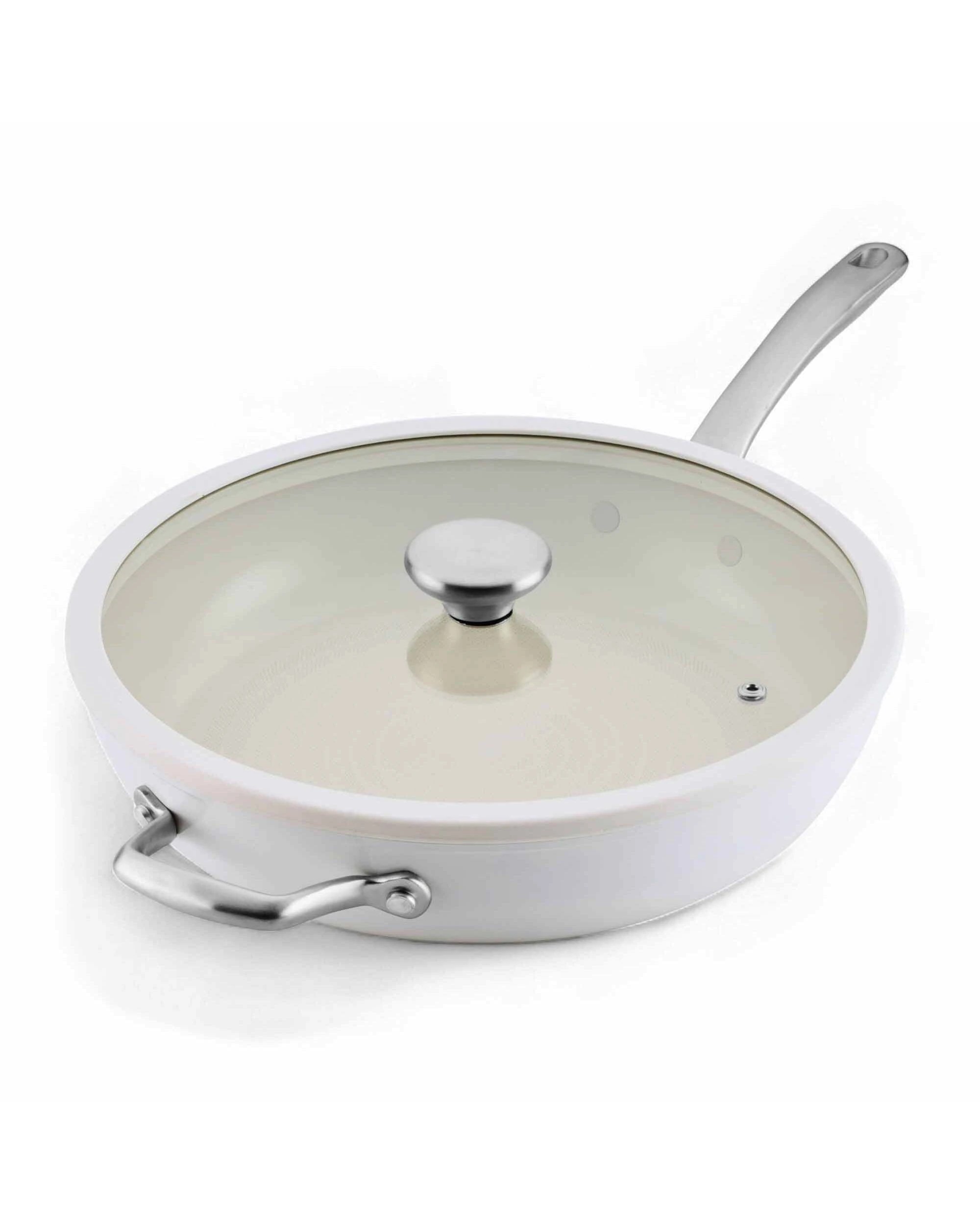 1 Circulon Halo With LaserDefense(TM) Ceramic Nonstick Induction 30cm Covered Skillet - White, 1 of 1