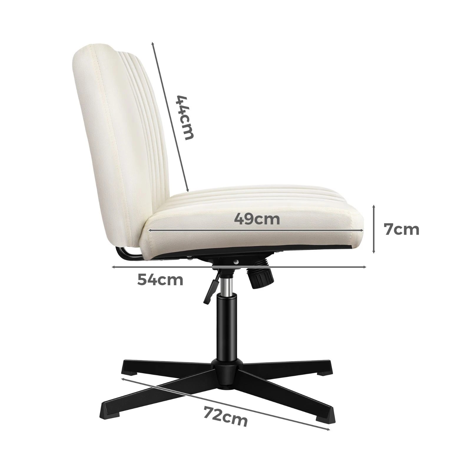 5 Alfordson Office Chair Computer Executive Seat Work Ottoman Velvet - Beige, 5 of 10