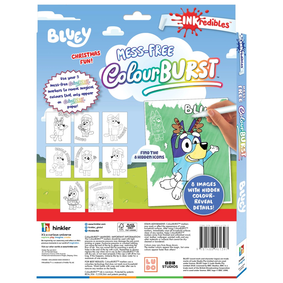2 INKredibles Mess-Free ColourBurst Bluey Christmas Fun! - Book, 2 of 6