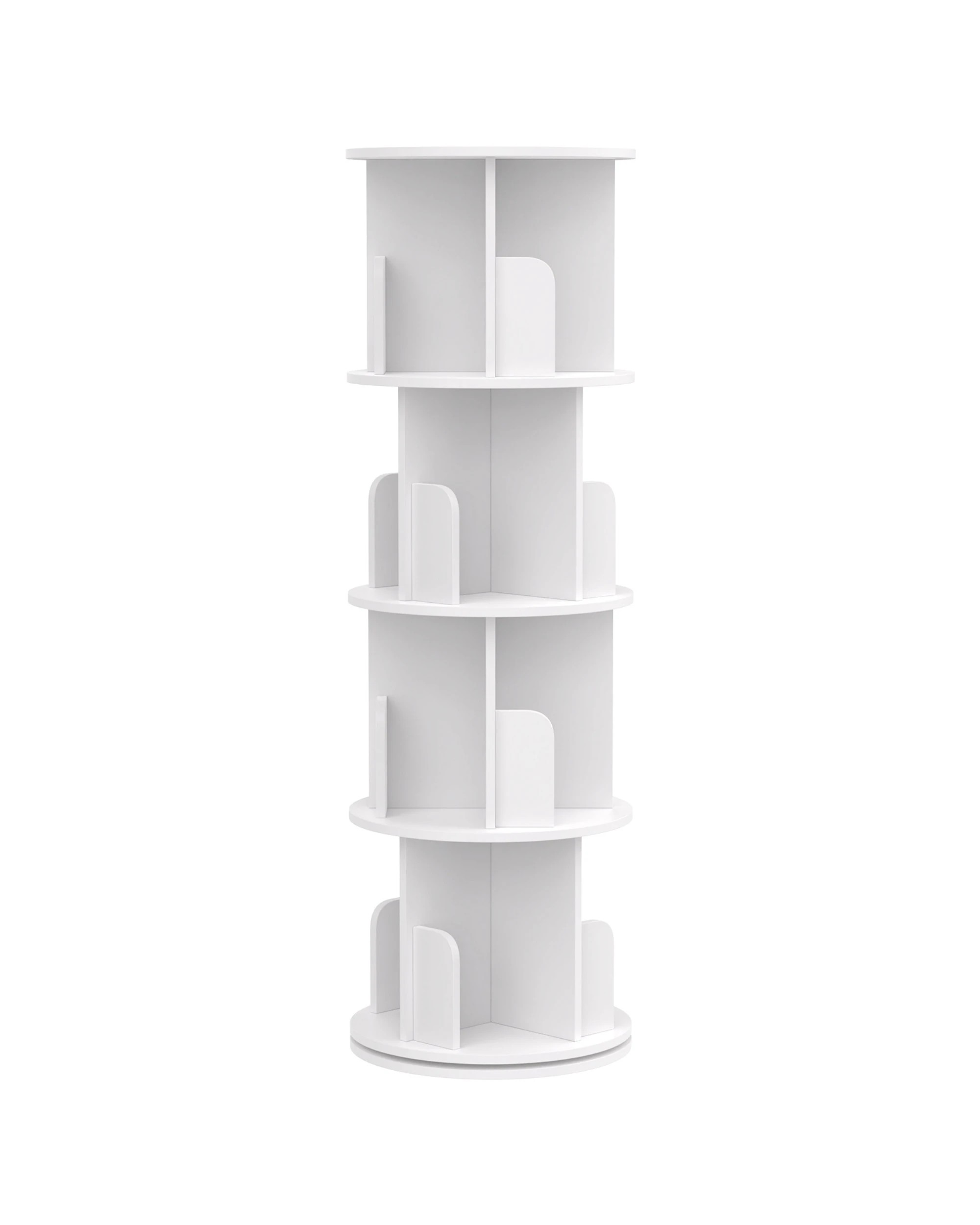 5 Advwin 4-Tier Rotating Bookshelf 360 Spin Book Organizer Corner Storage Rack Display Unit  40x126cm, 5 of 8