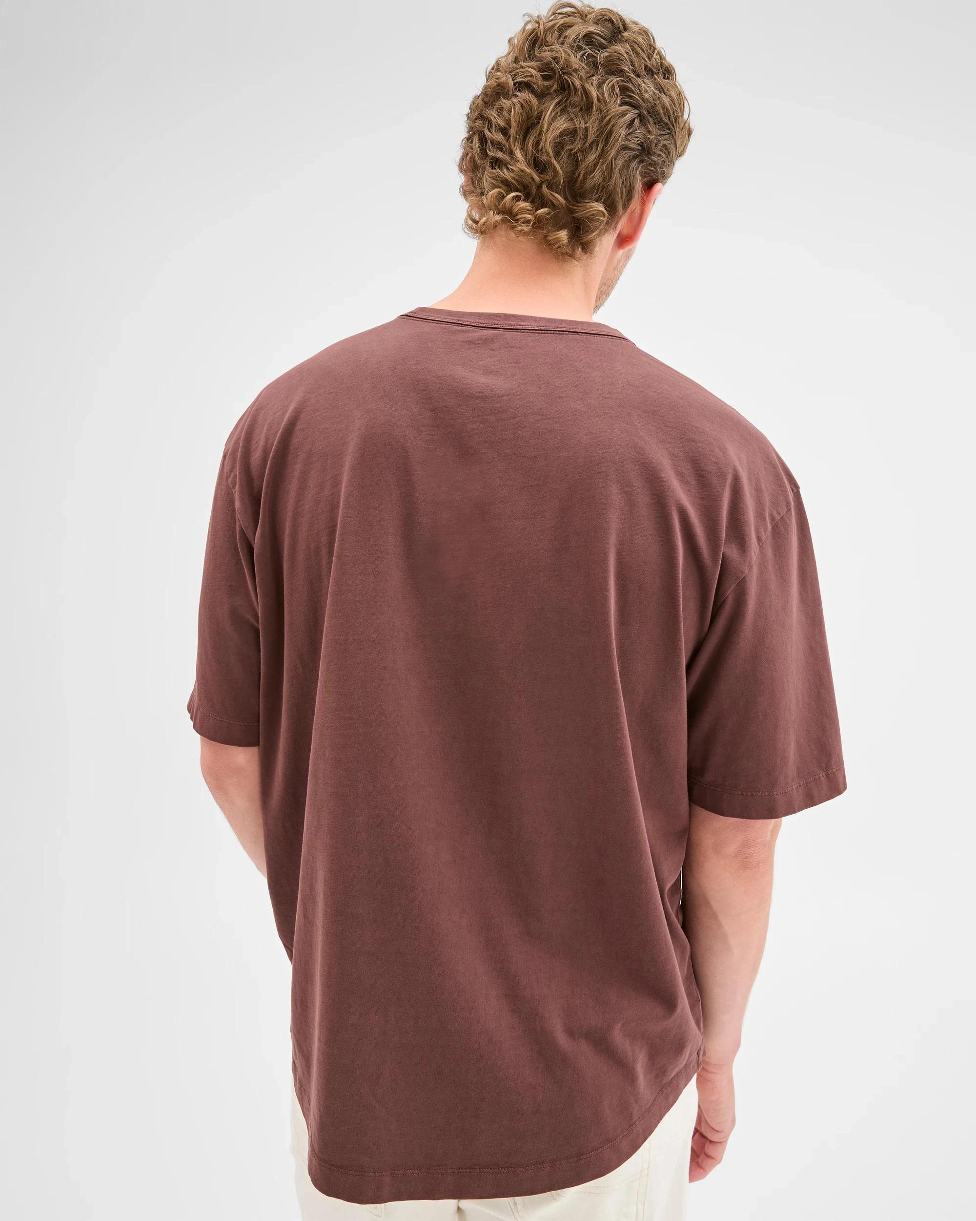 5 Target Man Australian Cotton Oversized T-Shirt MAROON, 5 of 5